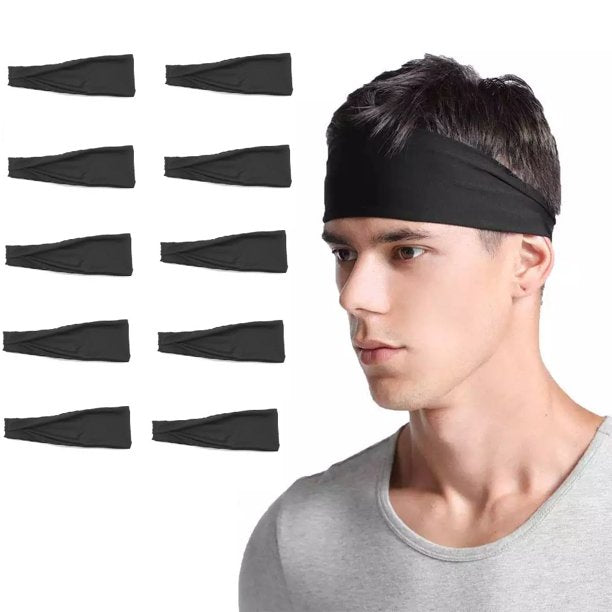 Kreytis Fitness Sports Headbands for Men and Women (10 Pack)