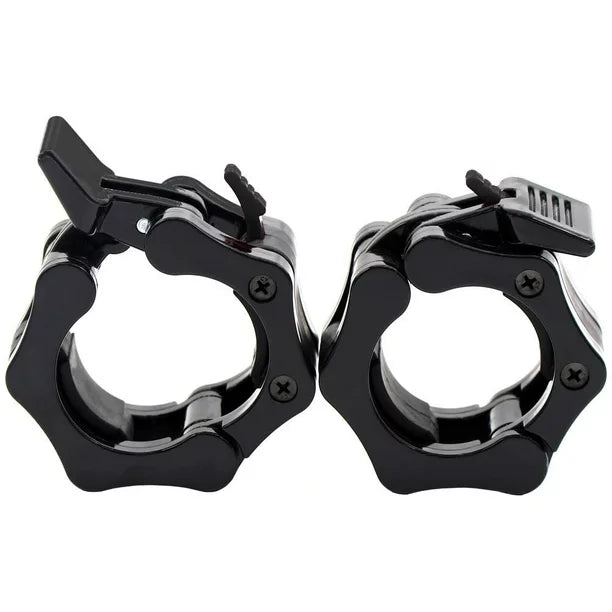 Kreytis Fitness 2 Inch Olympic Barbell Clamps Collars Quick Release Pair of Locking Weight Clips Fit 2 Inch Barbell for Weightlifting (Black)