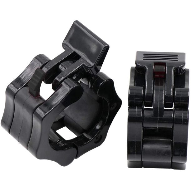 Kreytis Fitness 2 Inch Olympic Barbell Clamps Collars Quick Release Pair of Locking Weight Clips Fit 2 Inch Barbell for Weightlifting (Black)