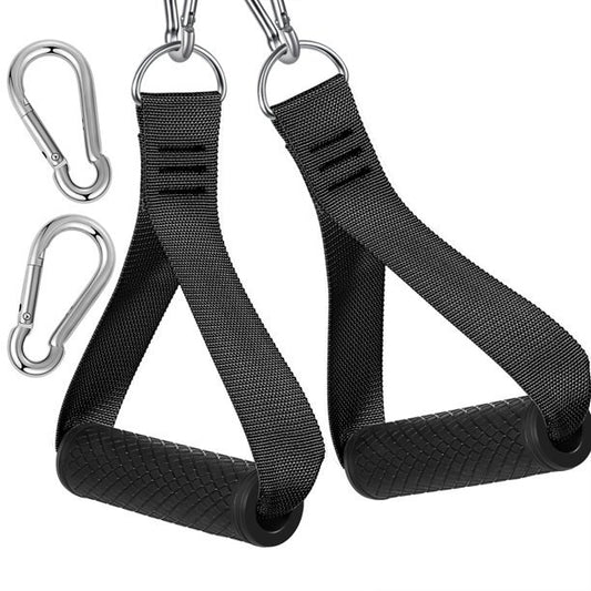 Kreytis Fitness Heavy Duty Exercise Handle Pair With Carabiners- Grip Attachments for Cable Machine